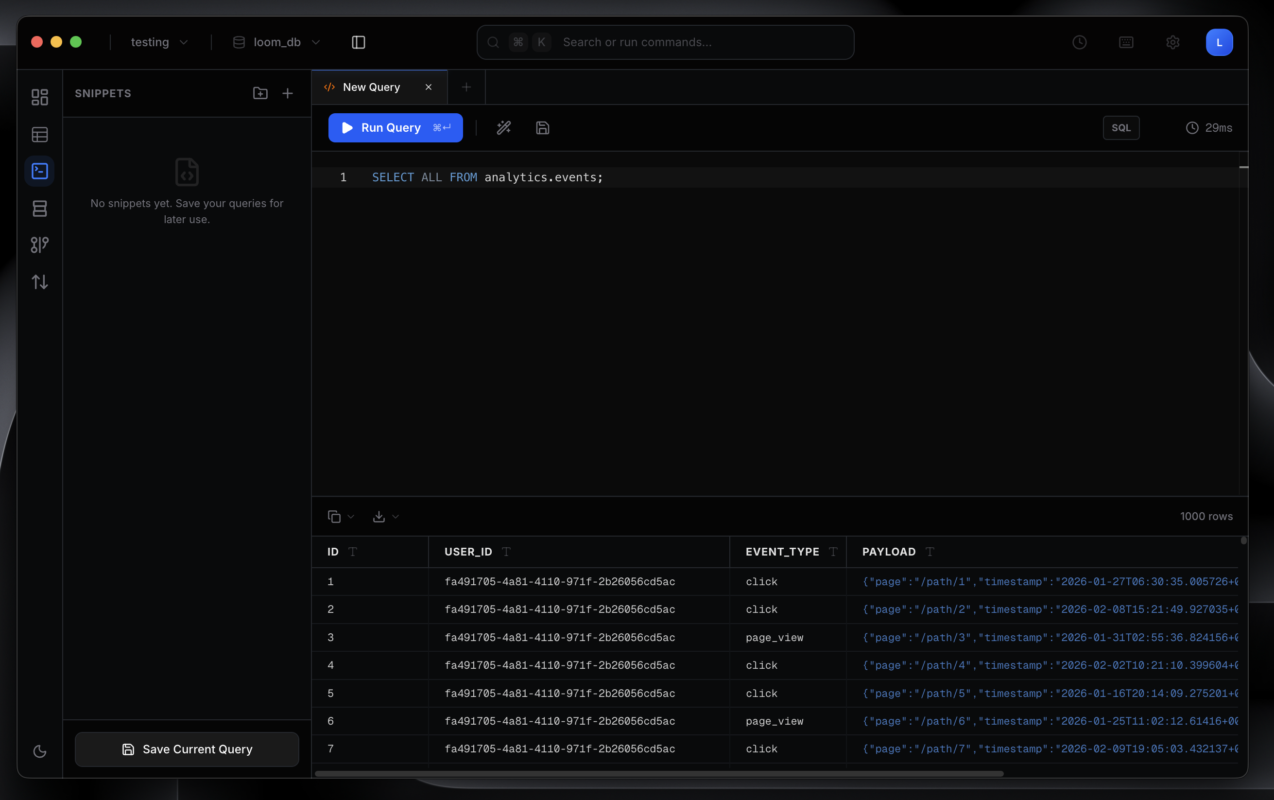 SQL Editor feature preview