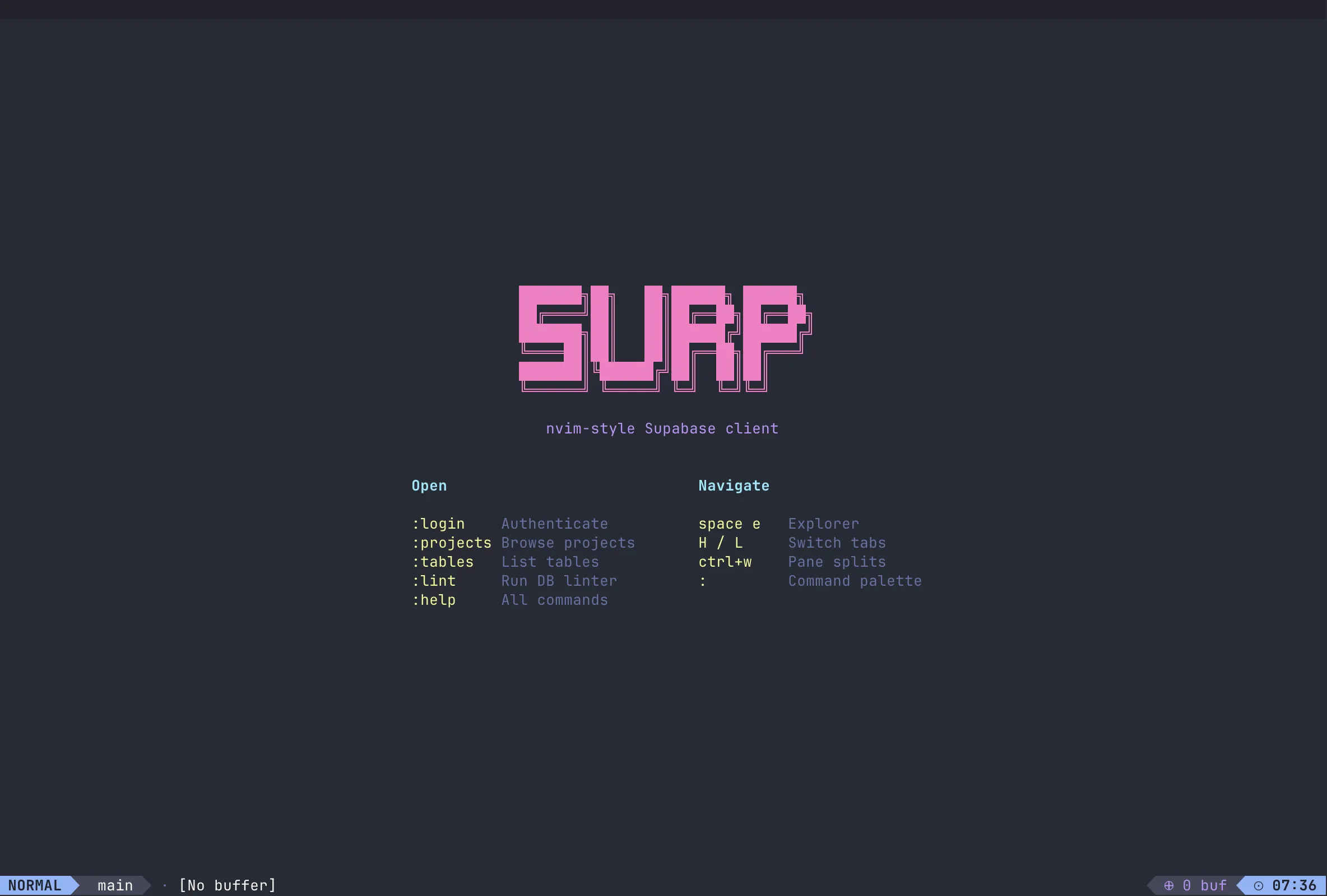 surp terminal client